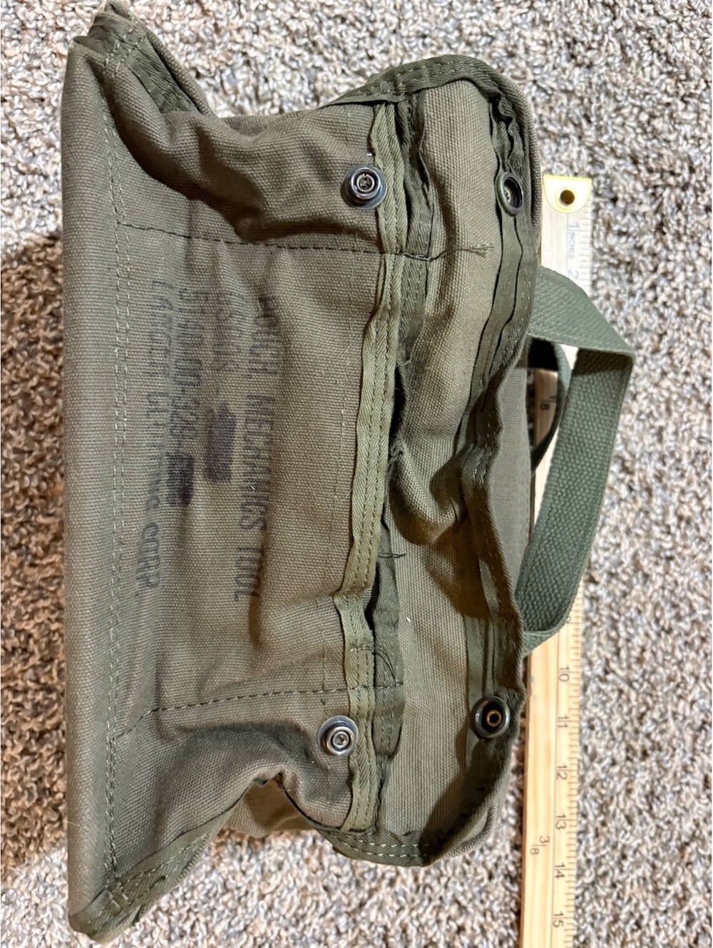 Vintage US Military Mechanics Tool Pouch Olive Drab Canvas